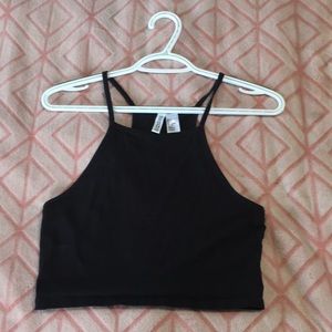 A black crop top